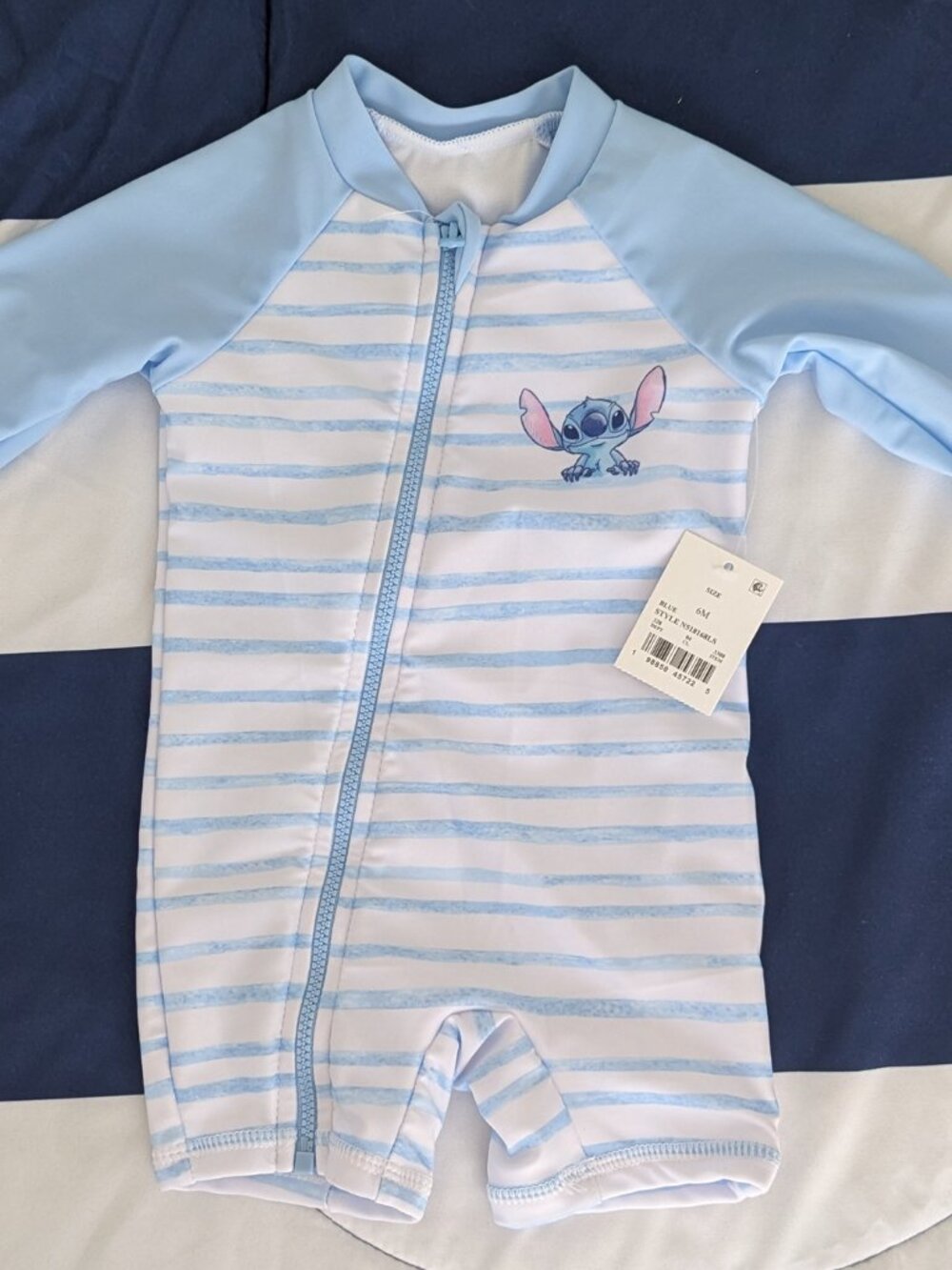 Disney Baby Stitch rash guard swimsuit NWT 6M